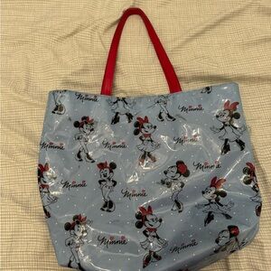Disney Minnie Mouse Blue Tote with Red Handles